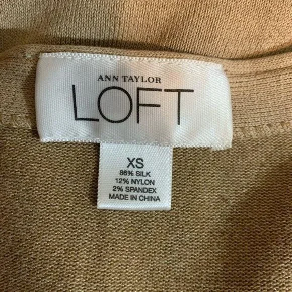 Ann Taylor LOFT Silk‎ Blend Cardigan - Picture 3 of 9